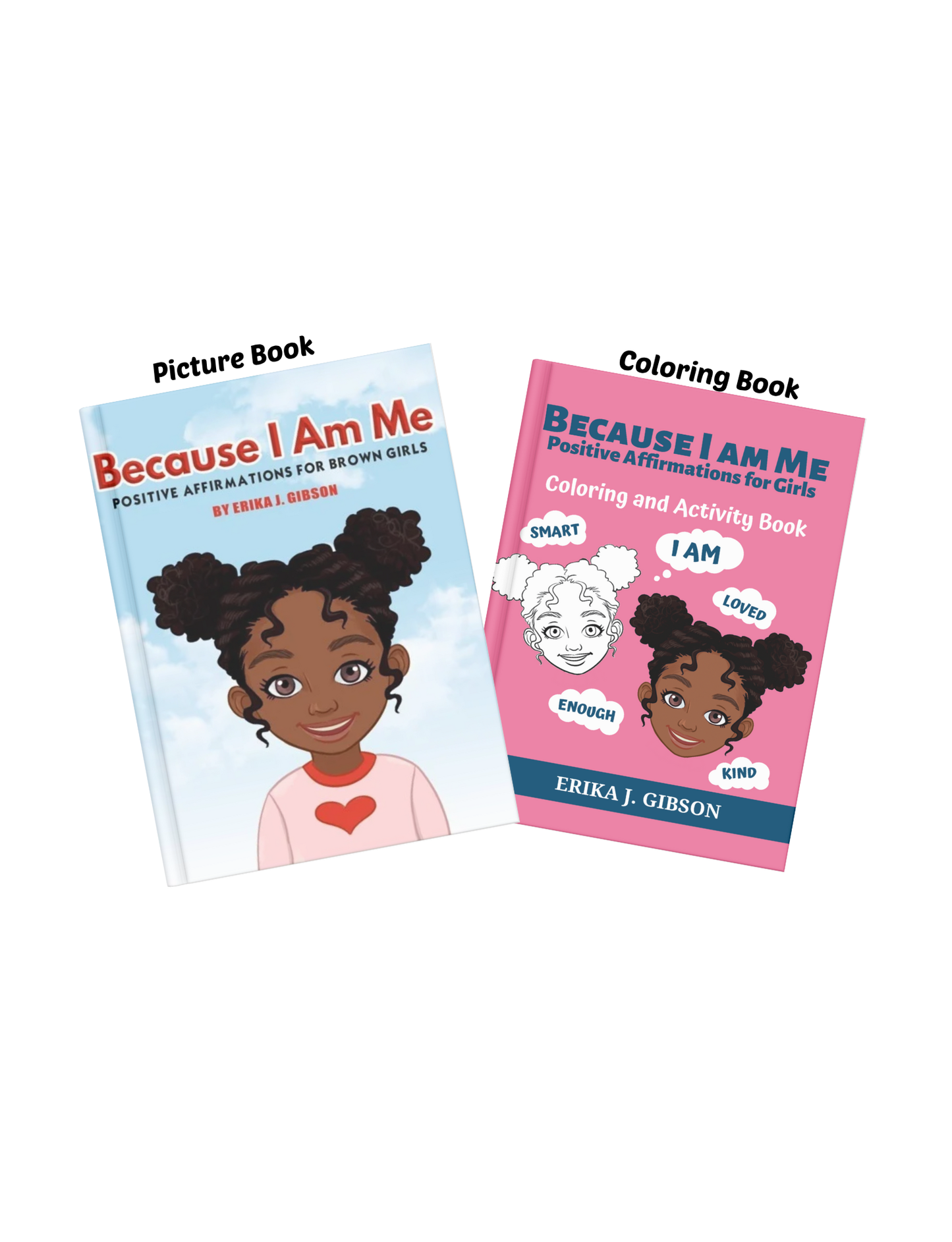 Girl Affirmation Picture and Coloring Book Bundle