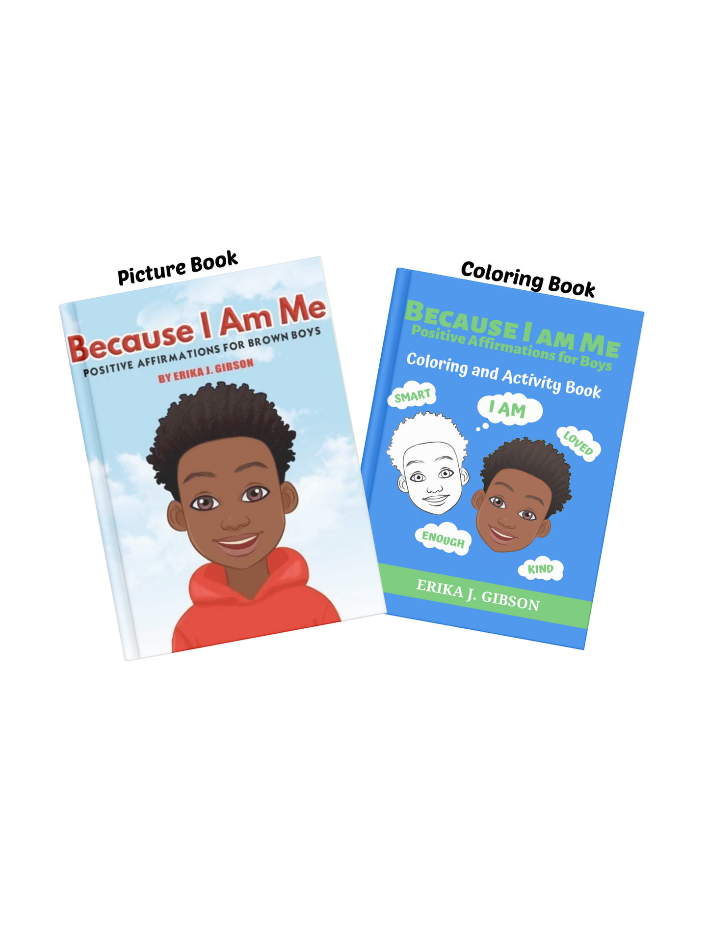 Boy Affirmation Picture and Coloring Book Bundle