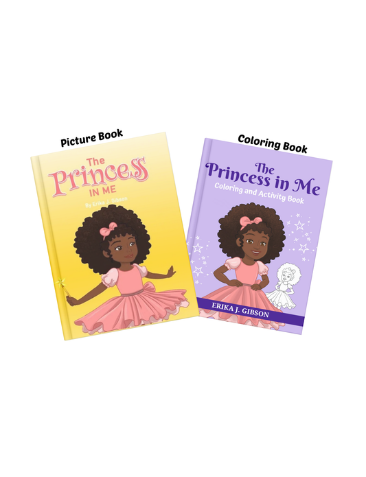 Princess Picture and Coloring Book Bundle